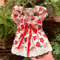 Summer Pet Dress Floral Pattern Plaid Skirts Cat Princess Dresses Chihuahua Yorkie Sweet Skirts Puppy Dog Costume Pet Supplies. 