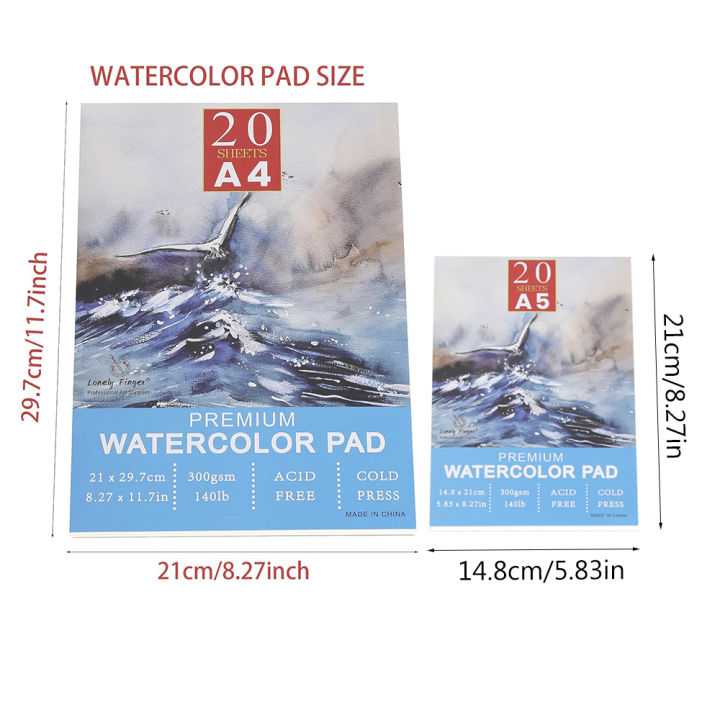 A3/A4/A5%20Watercolor%20Pad,%20140lb/300gsm,%2020%20Sheets%20%7C%20Cold-Pressed,%20Acid-Free,%20Artist%20Paper%20for%20Adults%20and%20Students%20-%20Painting,%20Gou%20-%20Image%203