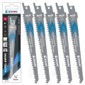 EZARC 5PCS Wood Pruning Reciprocating Saw Blade 6-Inch/150mm Recip Saw Blades R644GS 6TPI. 