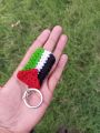 Palestine crochet keychain and painted canvas. 