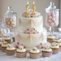 0-9 3D Number Birthday Cake Candles Golden Crown Candles Dessert Decoration Candles Memorial Anniversary Party Decor. 
