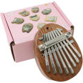 Portable Solid Wood 8 Key Mini Kalimba exquisite Finger Thumb Piano Musical good accessory Pendant Christmas Gift. 