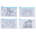 DIY Color Filling Drawing Pencil Bag Creative Graffiti Coloring Stationery Storage Bag Marker Pen Painting Kits For Kids Student. 