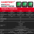 HT97 Socket Tester Pro Voltage Test LCD Digital Outlet Socket Detect US/UK/EU Plug Ground Zero Line Plug Polarity Phase Check. 