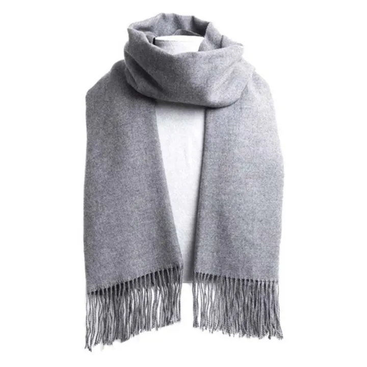 33*174cm%20Autumn%20And%20Winter%20Solid%20Color%20Imitation%20Cashmere%20Scarf%20Monochrome%20Thickened%20Long%20Men%20And%20Women%20Tassel%20Shawl%20Warm%20Scarf%20-%20Image%202