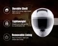 Vega Full Face Helmet – ISI Certified Safety | Best Helmet | Anti-Scratch Visor | vega helmet | safety helmet | white Helmet | race Helmet | Helmet | high quality helmet| Best Helmet in srilanka | imported helmet | vaga race Helmet ( size L ). 