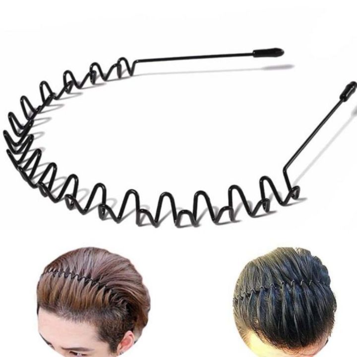hair zig zag Men’s and Women’s Metal Zig Zag Hair Band Men Hair Accessories Head Band For Men And Women