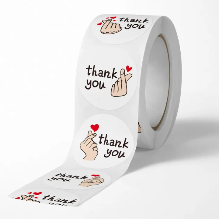 500pcs/roll%201%20Inch%20Red%20Heart%20Thank%20You%20Sticker%EF%BC%8CHeart%20Stickers,%20Flower%20Stickers,%20Envelope%20Sealers,%20Thank%20You%20for%20Your%20Stickers%20-%20Image%202