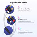 HIFI Stereo RCA Cable 2RCA to RCA Audio Cable Male To Male Aux Cables for Home Theater HDTV DVD Loudspeaker Box Power Amplifier. 