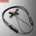 Lenovo HE05 Wireless Neckband Bluetooth 5.0 Headphone Wireless Headset With Heavy Bass Stereo Earphones High Quality Magnetic Attraction Intelligent Noise Reduction Cancelling Sports Headset. 