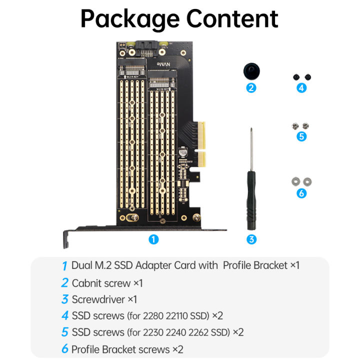JEYI%20SK6%20M.2%20Dual%20M.2%20PCIE%204.0%20Adapter%20for%20NVMe%20/%20NGFF%20SSD,%20NVME%20(m%20Key)%20and%20SATA%20(b%20Key)%20SSD%20to%20PCIe%20x4%20X8%20X16%20Slot%20-%20Image%206