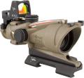 Trijicon ACOG 4X32 Black Tactical Real Fiber Optic Red Illuminated .... 