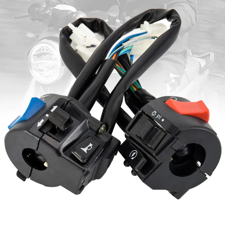 Motorcycle%20Handlebar%20Switch%20Control%201%20Pair%207/8inch%20Universal%20Waterproof%20Motorcycle%20Horn%20Turn%20Signal%20Headlight%20Control%20Switch%20-%20Image%202