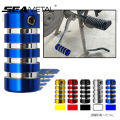 SEAMETAL Motorcycle Gear Shift Lever Peg Aluminum Alloy Shifter Tip Anti-Slip Foot Pedal Toe Peg Cover Universal Fit.