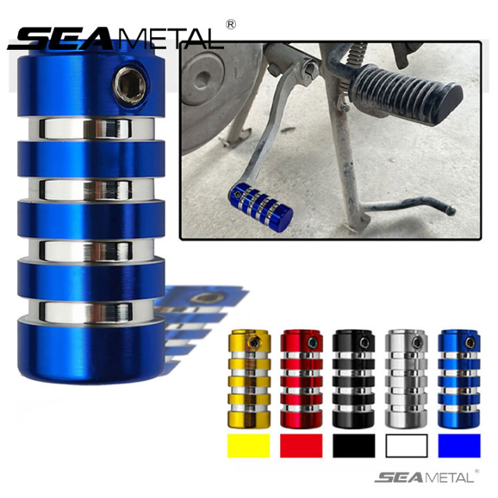 SEAMETAL Motorcycle Gear Shift Lever Peg Aluminum Alloy Shifter Tip Anti-Slip Foot Pedal Toe Peg Cover Universal Fit