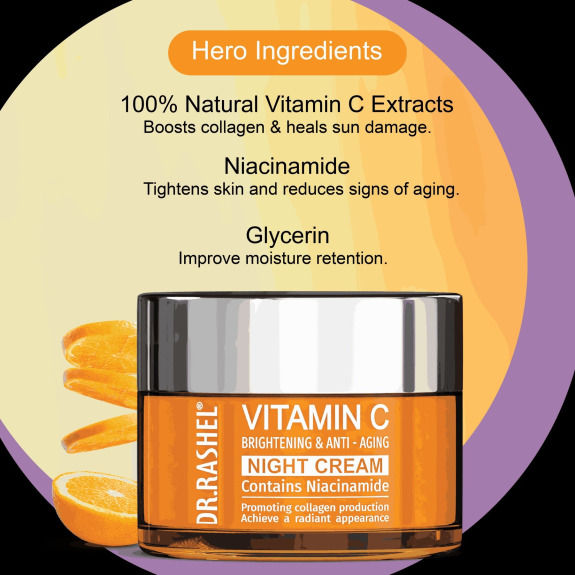 DR.%20RASHEL%20Vitamin%20C%20Brightening%20&%20Anti-Aging%20Night%20Cream%2050g%20%20Contains%20Niacinamide%20Promoting%20Collagen%20Production%20Achieve%20A%20Radiant%20Appearance%E2%80%83%20-%20Image%204