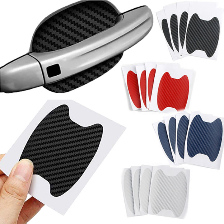 4Pcs%20Car%20Door%20Handle%20Bowl%20Scratch%20Protective%20Sticker%20Silver%20Carbon%20Fiber%20Car%20Door%20Handle%20Wrist%20Protector%20Exterior%20Accessories%20-%20Image%202