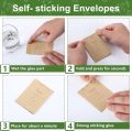 50/100 Pcs Packets Unfilled Kraft Wedding Favors Packets Self Adhesive Rustic Envelopes Small Flower Storage Packets.