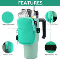 Water Bottle Pouch for For Stanley Cup 40oz/20oz/30oz Water Bottle Caddy Neoprene Tumbler Bag for Cards Keys Wallet Earphone. 