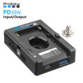 NP-F Battery Adapter Plate for  NP-F Battery w PD30W Charging Port 12V 8.4V D-TAP Output Port LED Low Battery Indicator. 
