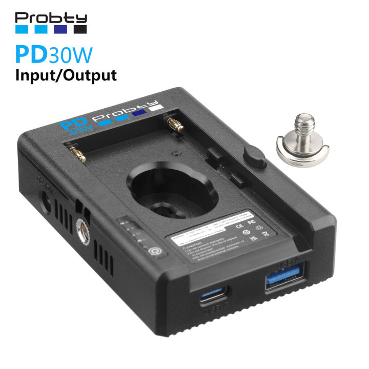 NP-F%20Battery%20Adapter%20Plate%20for%20%20NP-F%20Battery%20w%20PD30W%20Charging%20Port%2012V%208.4V%20D-TAP%20Output%20Port%20LED%20Low%20Battery%20Indicator%20-%20Image%202