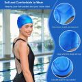 Professional Durable Silicone Swimming Cap with Ear Pockets for Adults and Teens Protects Long Hair and Provides High Elasticity. 