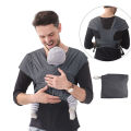 Adjustable Baby Carrier with Breathable Cotton And Mesh Fabric for Both Mother And Baby Comfortable Soft Babywearing Wrap. 