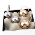 Huitan Simple Metallic Style Drop Earrings for Women Versatile Fashion Smooth Ball-Shape Pendant Jewelry Accessories for Female. 
