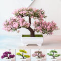 Fake Plant Flowers Potted Ornaments Artificial Plants Bonsai Small Tree Pot For Home Festival Wedding Decoration Accessories. 