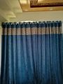 Luxurious Velvet Curtain with Border Appliqué | Opulent Velvet Curtain: Elegance Redefined with Stunning Border Appliqué. 