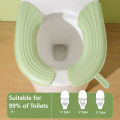 2Pc/Set Waterproof Toilet Seat Cover, Washable Universal Soft Toilet Seat Cushion, Solid Color Bathroom Accessories.