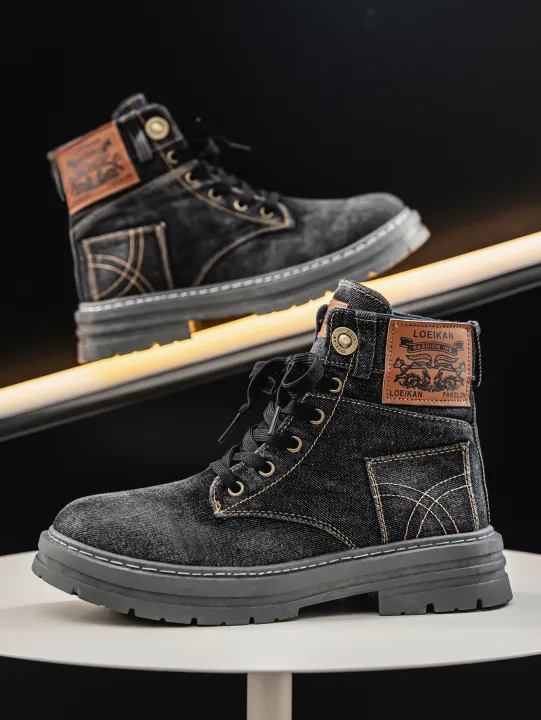 Men's%20high%20top%20denim%20boots,%20casual%20sports%20shoes,%20trendy%20and%20fashionable%20men's%20boots%20-%20Image%204
