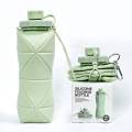 Trendy Silicone Folding Bottle | Foldable Bottle | Foldable Water Bottle 600 ml | Compact Size Bottle | Easy to carry Bottle. 