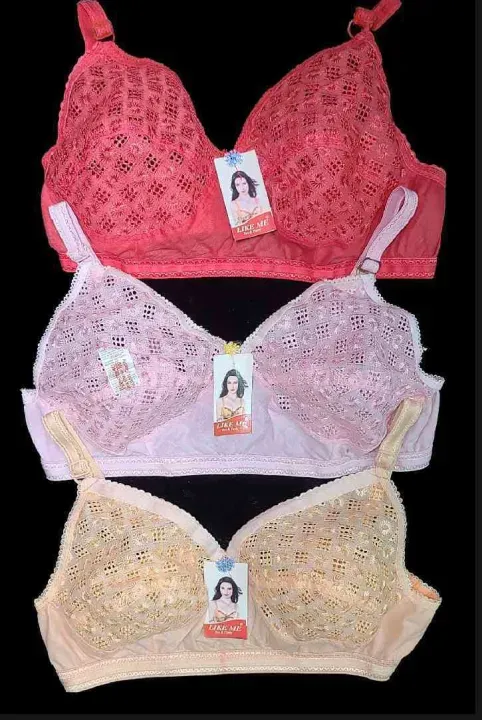 3 Pieces Combo Pack Net Bra for Women | Daraz.com.bd