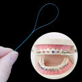 2 Box Dental Floss Threader Dental Traction Line Oral For Crown Brace Bridge Implant Hoop Threading Braces Steel Traction.