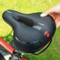 Wide Soft Thicken  Bicycle Seat Cycling Big Bum Bike Saddle Reflective Shock Absorbing Hollow Breathable Rainproof Pad 250401. 