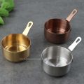 Food Grade 304 stainless steel steak sauce measuring cup with elegant design. 