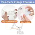 2Pcs Flange compatible with Spectra breast pump accessories, detachable baby breastfeeding accessories food grade parts. 