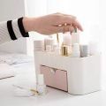 "Multi-Purpose Plastic Organizer: Cosmetic, Jewelry, and Office Supplies Storage with Small Drawers". 