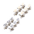 6Pcs Guitar String Tuning Pegs Tuners Acoustic/Folk Guitar Machine Heads Chrome Part 3R+3L Guitar Replacement Parts. 