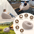 Foldable Portable Pvc Inflatable Sofa, Soft Indoor Bedroom Leisure Bean Bag Chair, Outdoor Camping Lazy Seat, Round Single-Person Inflatable Sofa. 