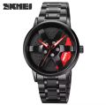 SKMEI 1787 Wheels Fashion Men Stainless Steel Watch For Man.
