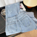 Zoki Fashion Bow Print Jeans Women High Waist Loose Sweet Casual Denim Pants Korean Chic All Match Female Fall Straight Pants. 