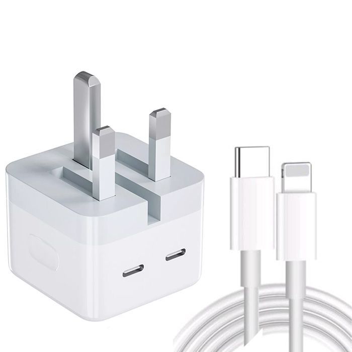 50w Dual USB-C Port Uk Charger For Iphone