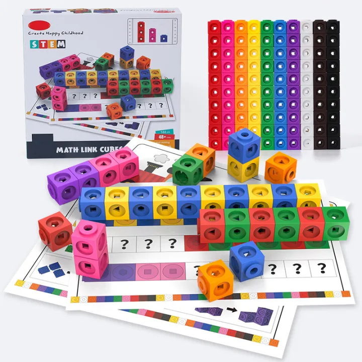 Montessori%20Math%20Toys%2010%20Colors%20Rainbow%20Link%20Cubes%20Snap%20Blocks%20Stacking%20Game%20Educational%20Learning%20Toys%20For%20Children%20Diy%203D%20Puzzle%20-%20Image%203