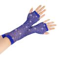 Hot Sale Fingerless Fishnet Gloves Highly Elastic Arm Sleeve Punk Goth Ladies Disco Rhinestone Performance Gloves Unisex.