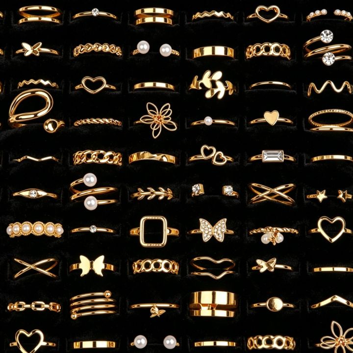 22/44Pcs/Set%20Fashion%20Simple%20Heart%20Flowers%20Leaf%20Rings%20Set%20For%20Women%20Mix%20Style%20Trendy%20Geometry%20Daily%20Jewelry%20Party%20%20-%20Image%204