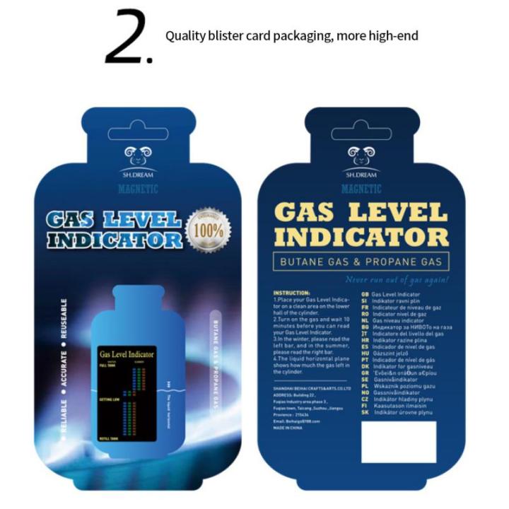 Magnetic Gas Level Indicator gas capacity Test sticker Card residual indicator  items Cylinder empty Alarm Alerts
