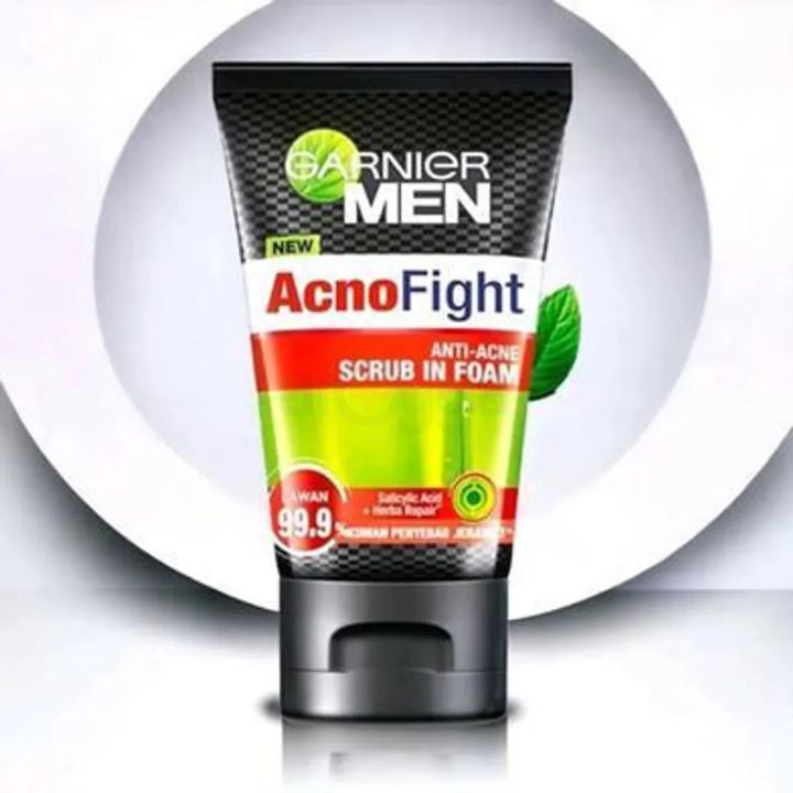 Garnier%20Men%20Acno%20Fight%20Anti-Acne%20Scrub%20in%20Foam%20With%20Salicylic%20Acid%20&%20Herba%20Repair%20100ml%20-%20Image%202
