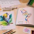 Sketchbook A4 size for acrylic oil and water painting Best spiral sketch book water absorbed paper 20 sheets high quality for art and craft projects [HAMID STATIONERS]. 